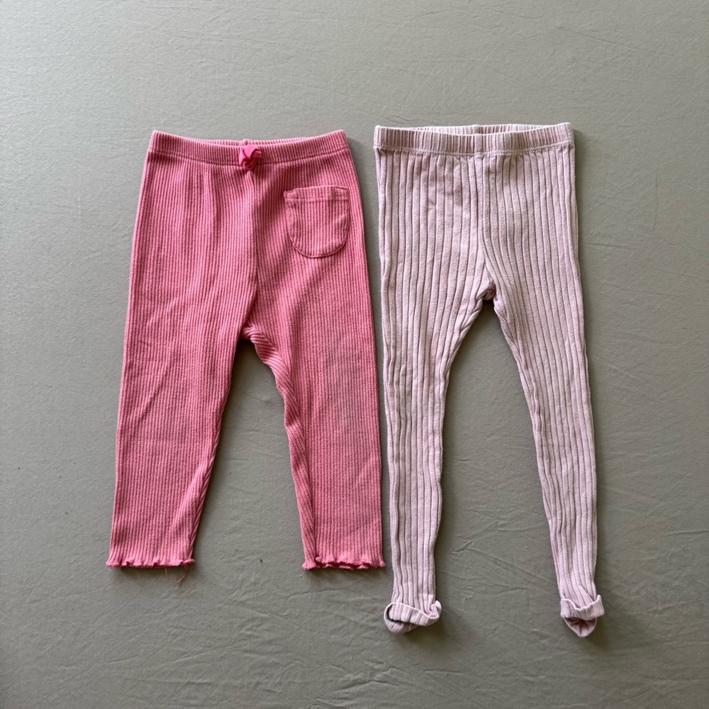 Baby Toddler Ribbed Leggings Bundle - Picture 2 of 11
